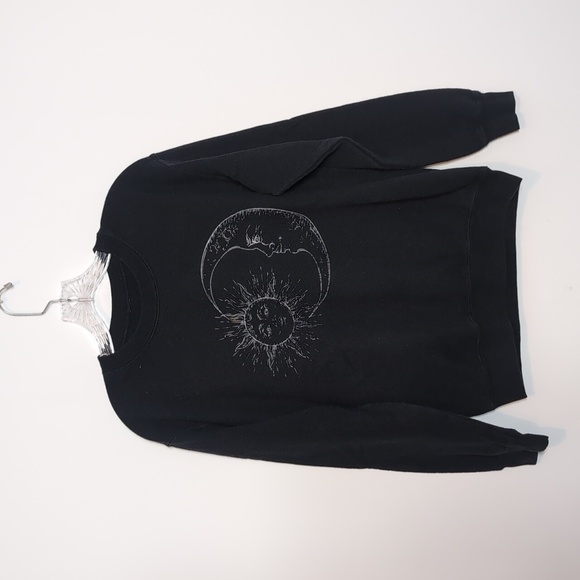 Celestial Sun and Moon Graphic Crewneck Sweatshirt - Picture 1 of 3
